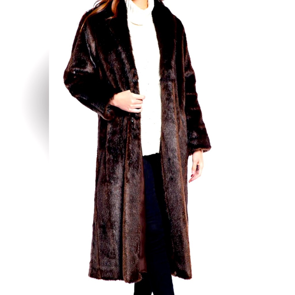 Gently loved Donna Salyer’s Fabulous Full Length Sable Faux Fur Coat
